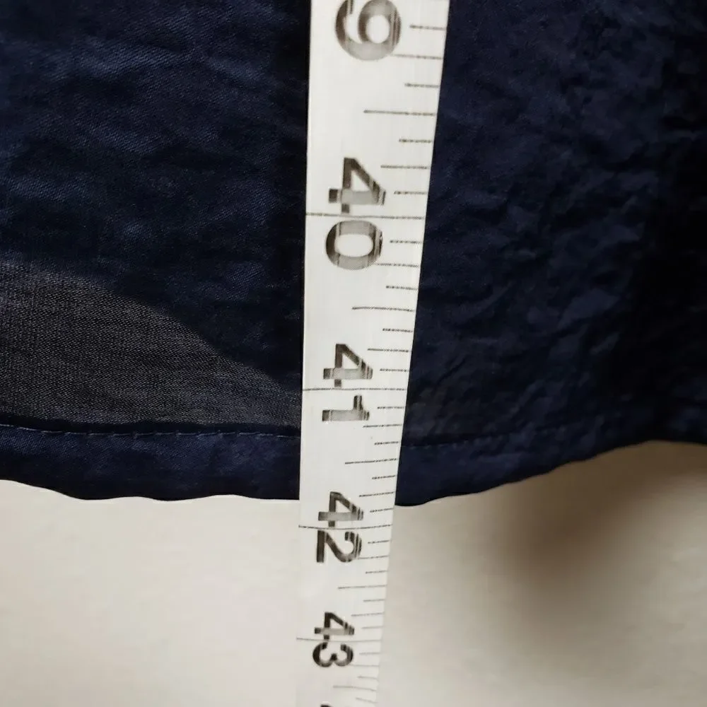 Lane Bryant flowy  navy maxi skirt